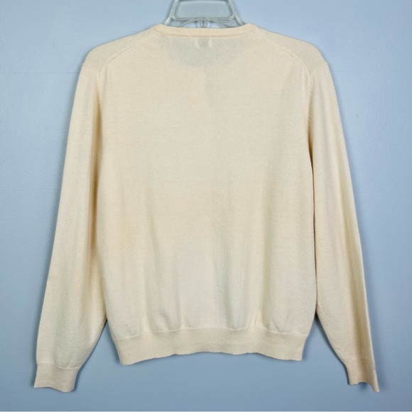 100% Cashmere Cardigan Sweater in Cream by TSE Cashmere - Picture 2 of 11